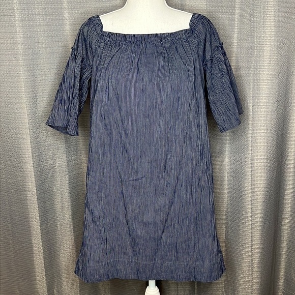 MADEWELL BLUE DRESS SIZE 2 - Picture 2 of 8